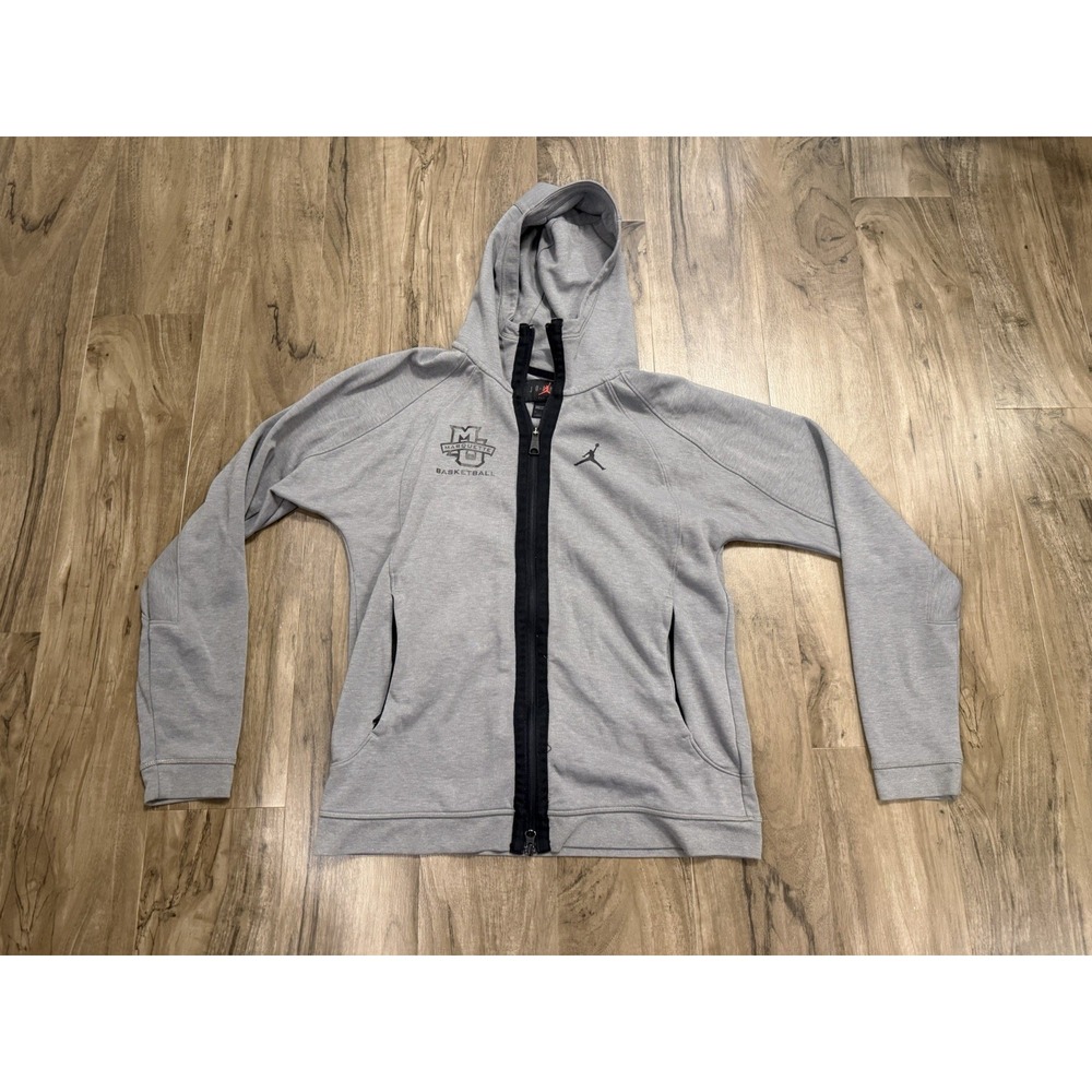 Marquette Basketball Nike Air Jordan Hoodie Men Slim Fit Medium DriFit Full Zip